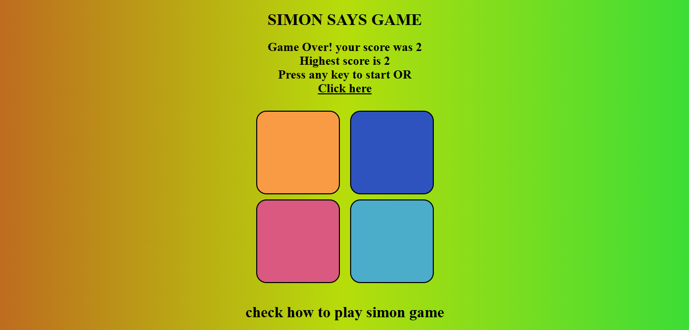 Simon Says Game